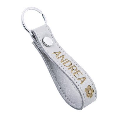Gepersonaliseerde Sleutelhanger Riem van Echt Leer