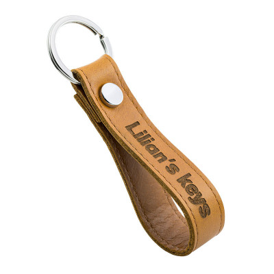 Gepersonaliseerde Sleutelhanger Riem van Echt Leer