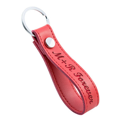 Gepersonaliseerde Sleutelhanger Riem van Echt Leer