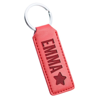 Gepersonaliseerde Sleutelhanger van Echt Leer