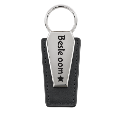 Gepersonaliseerde Leren Sleutelhanger met...