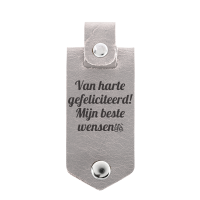 Gepersonaliseerde Sleutelhanger van Echt Leer...