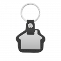 Gepersonaliseerde Gegraveerde Huis Sleutelhanger met Leer