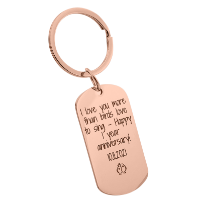 Gepersonaliseerde Militaire Tag Sleutelhanger