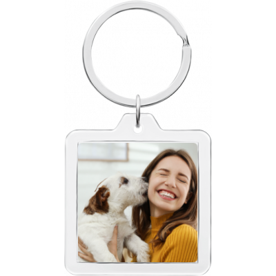 Gepersonaliseerde Acryl Foto Sleutelhanger -...