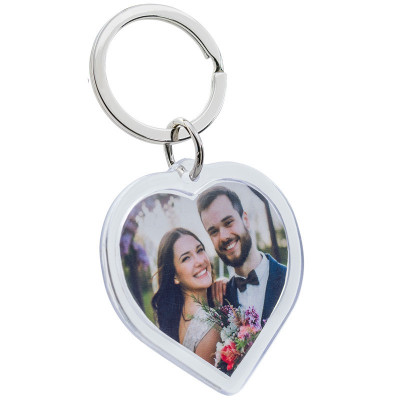 Gepersonaliseerde Acryl Foto Sleutelhanger -...