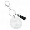 Gepersonaliseerde Acryl Sleutelhanger met Kwastje - Sierontwerp Gepersonaliseerde Acryl Sleutelhanger met Kwastje - Sierontwerp