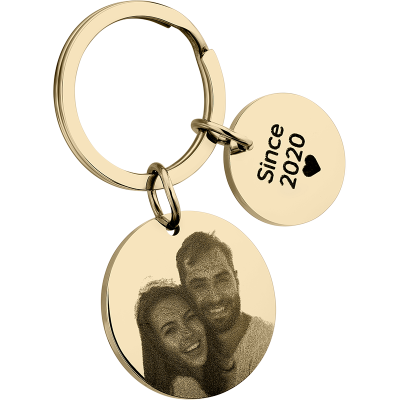 Gepersonaliseerde Sleutelhanger met 2 Rondjes... Gepersonaliseerde Sleutelhanger met 2 Rondjes...