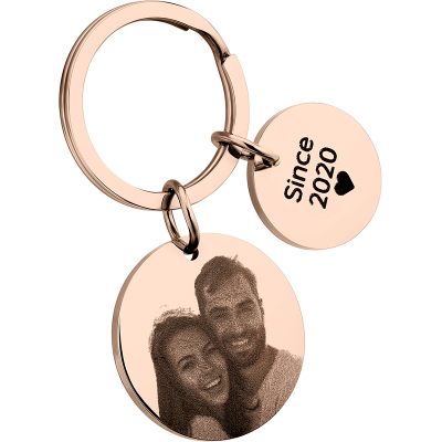 Gepersonaliseerde Sleutelhanger met 2 Rondjes... Gepersonaliseerde Sleutelhanger met 2 Rondjes...