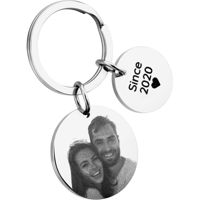 Gepersonaliseerde Sleutelhanger met 2 Rondjes... Gepersonaliseerde Sleutelhanger met 2 Rondjes...