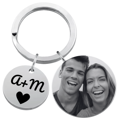 Gepersonaliseerde Sleutelhanger met 2 Rondjes... Gepersonaliseerde Sleutelhanger met 2 Rondjes...