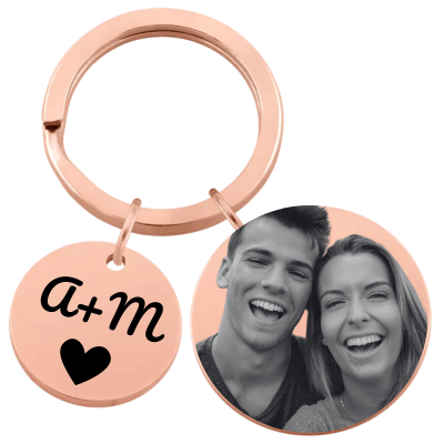 Gepersonaliseerde Sleutelhanger met 2 Rondjes... Gepersonaliseerde Sleutelhanger met 2 Rondjes...
