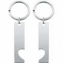 Gepersonaliseerde Hart Gegraveerde Sleutelhanger voor Koppel