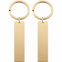 Gepersonaliseerde Sleutelhanger met 2 Gegraveerde Rechthoeken