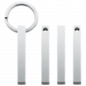 3D Rechthoekige Staaf Gegraveerde Sleutelhanger