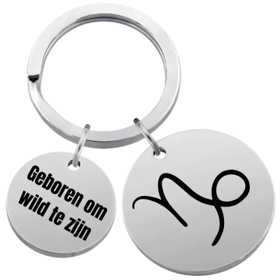 Gepersonaliseerde Ronde Sleutelhanger met... Gepersonaliseerde Ronde Sleutelhanger met...
