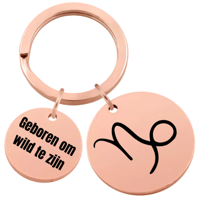 Gepersonaliseerde Ronde Sleutelhanger met... Gepersonaliseerde Ronde Sleutelhanger met...