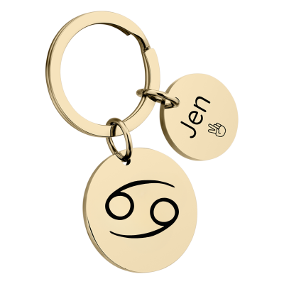 Gepersonaliseerde Ronde Sleutelhanger met... Gepersonaliseerde Ronde Sleutelhanger met...