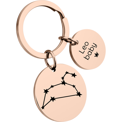 Gepersonaliseerde Ronde Sleutelhanger met...