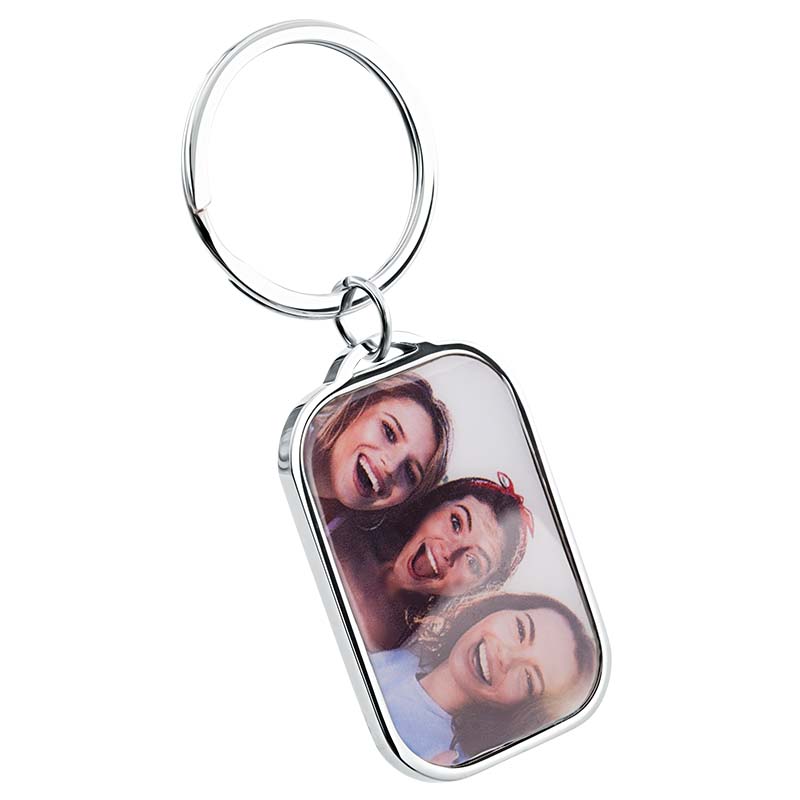 Gepersonaliseerde Herdenkings Luxe Hart Sleutelhanger met Foto