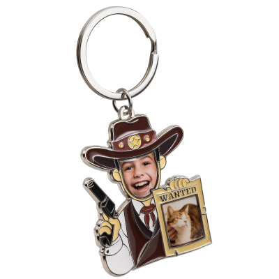 Sleutelhanger Gezocht met Gepersonaliseerd Gezicht