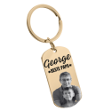 Gepersonaliseerde Gegraveerde Sleutelhanger met Foto - Beste vader
