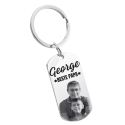 Gepersonaliseerde Gegraveerde Sleutelhanger met Foto - Beste vader