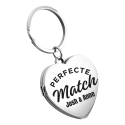 Gepersonaliseerde Sleutelhanger met Hartje voor Koppel - Perfecte Match