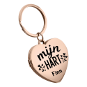 Gepersonaliseerde Sleutelhanger met Foto’s voor Koppel en “You Are My Heart” gravure