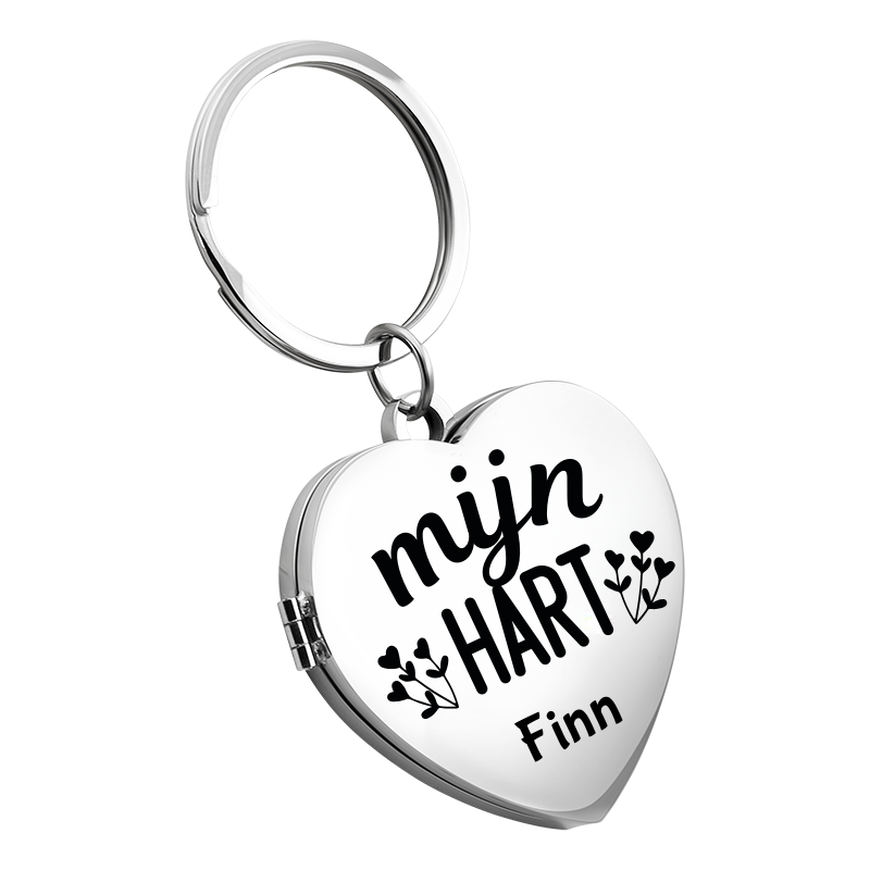 Gepersonaliseerde Sleutelhanger met Foto’s voor Koppel en “You Are My Heart” gravure