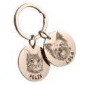 2 Rounds Pet Portrait Keyring