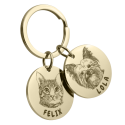 2 Rounds Pet Portrait Keyring