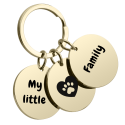 3 Rounds Pet Portrait Keyring