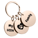3 Rounds Pet Portrait Keyring