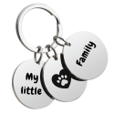 3 Rounds Pet Portrait Keyring