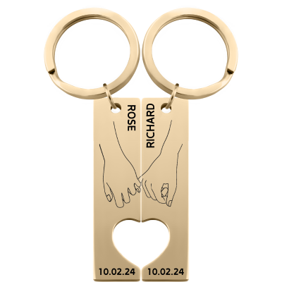 Gepersonaliseerde Koppel Handen Houden Hart...