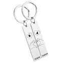 Schattige Bijpassende Sleutelhangers voor Geliefden - Gepersonaliseerd met Initialen en Speciale Datum
