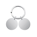 Sleutelhanger met Twee Rondjes - Personaliseer met de Foto's en namen