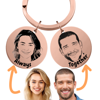 Sleutelhanger met Twee Rondjes - Personaliseer...