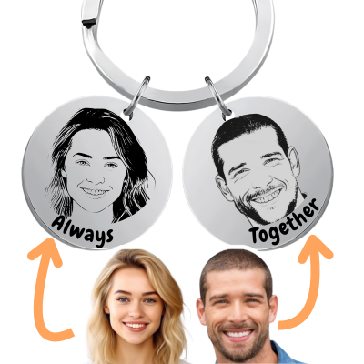Sleutelhanger met Twee Rondjes - Personaliseer...